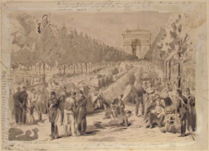 Troops Encamped on the Champs Elysées, 1870 MET 66.558.21