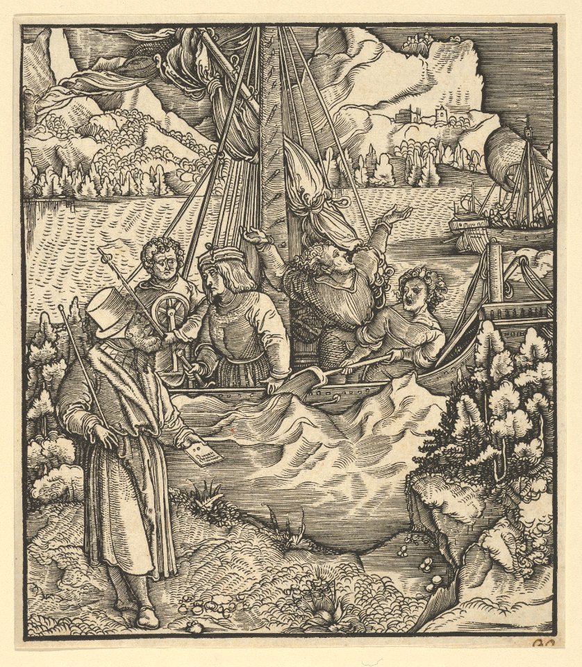 Unfalo Endangering Theuerdanck's Ship, from Theuerdanck MET DP848925