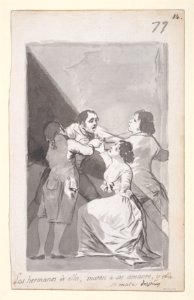 Two men killing their sister's lover in her presence Met DP891451