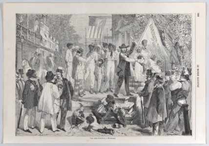 Une vente d'esclaves, à Richmond (A Slave Auction at Richmond), from "Le Monde Illustré" - MET DP883256