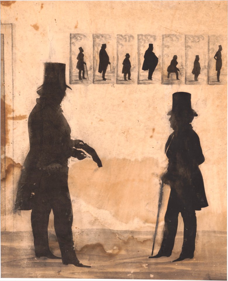 Two Men, One Cutting a Silhouette MET DP140863