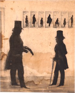 Two Men, One Cutting a Silhouette MET DP140863