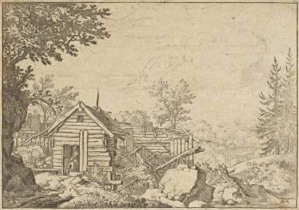 Two Men in the Door of the Hut MET DP837599