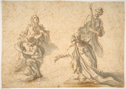 Two Kneeling and Two Standing Figures MET DP811371