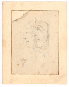 Two Heads of an Old and a Young Woman Looking to the Left (Ages of Woman?) MET DP145163