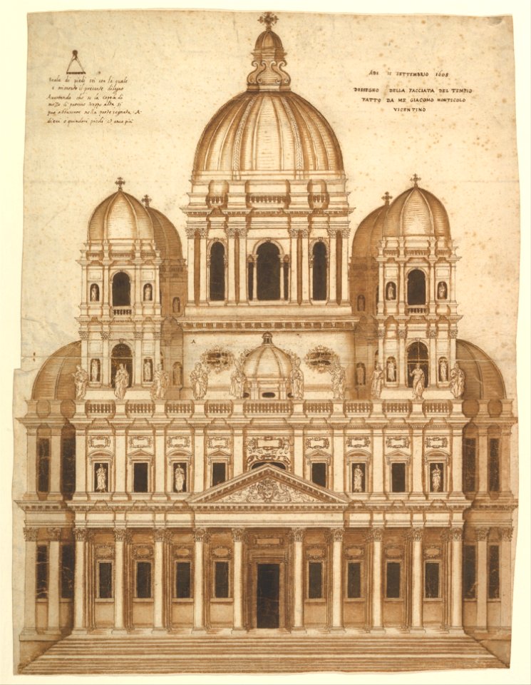 Unexecuted Design for the Façade of the Church of Santa Maria in Araceli in the city of Vicenza MET DP820504