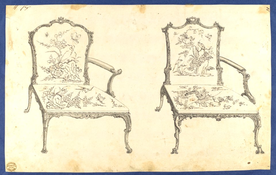 Two French Chairs, in Chippendale Drawings, Vol. I MET DP104140