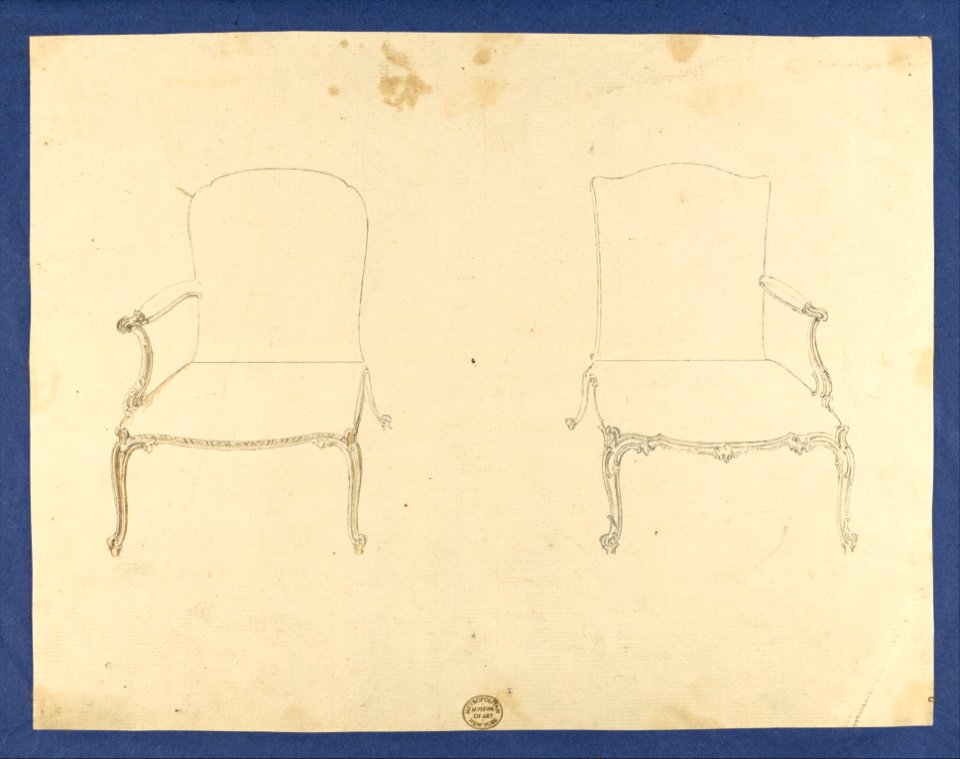 Two French Chairs, in Chippendale Drawings, Vol. I MET DP104143