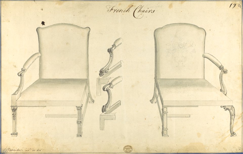 Two French Chairs, in Chippendale Drawings, Vol. I MET DP104144