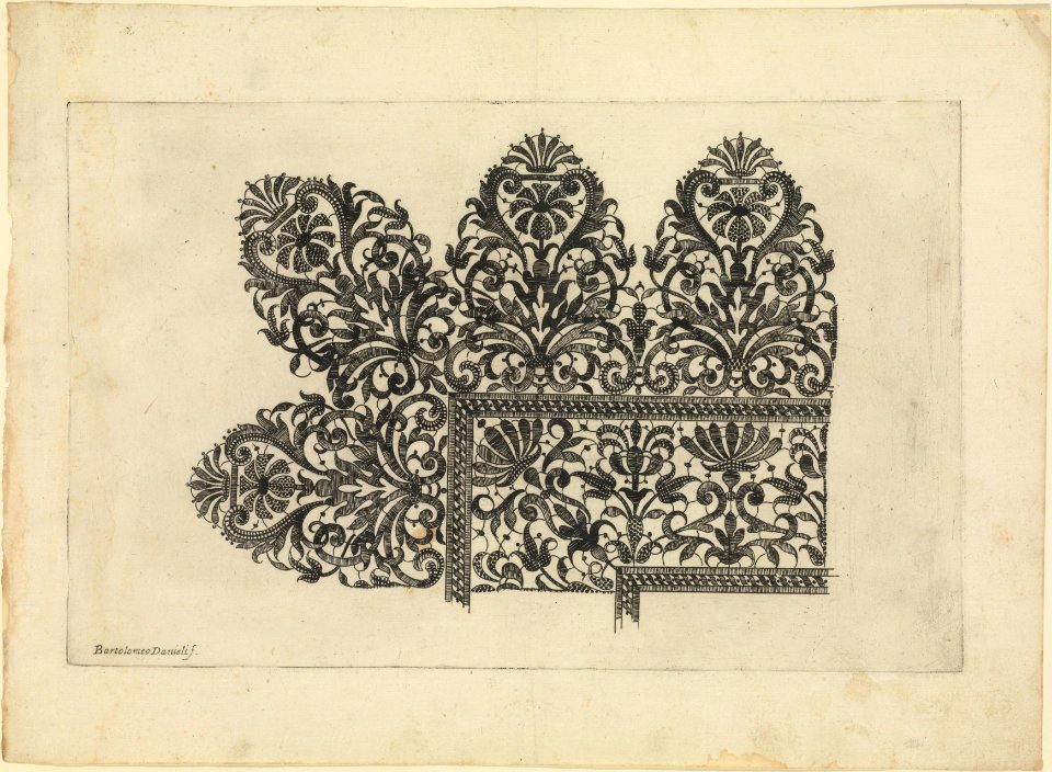 Vari disegni di merletti (page 2r) MET DP239163