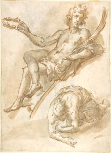 Two Figures (recto); Standing Figure (Young Hercules?) (verso) MET DP800512