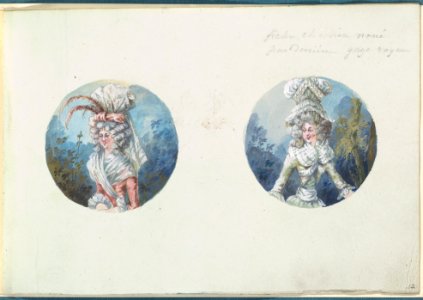 Two Costume Designs or Portrait Types MET DP825818