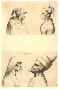 Two deformed heads facing each other MET DP823750