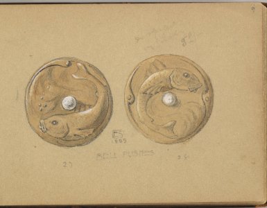 Two Designs for a Bell Push with a Fish Motif MET DP827242