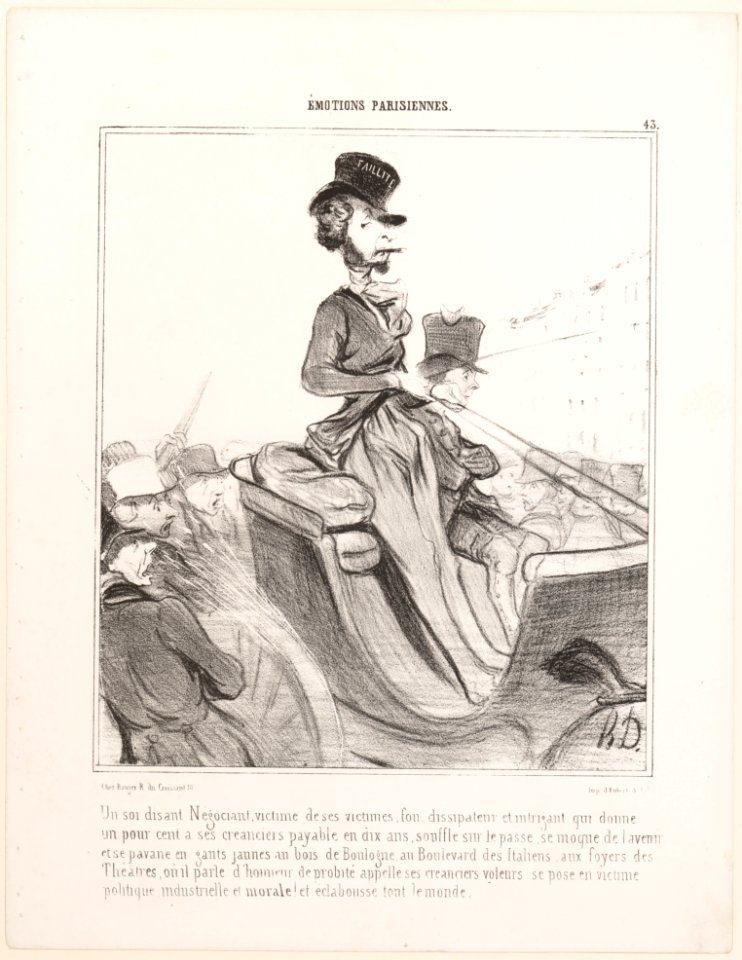 Un soi disant Négociant.... (A so-called Merchant....), from Émotions Parisiennes, published in Le Charivari, April 19, 1840 MET DP156688