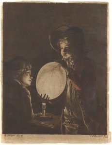 Two Boys Blowing a Bladder by Candle-light MET DP104277
