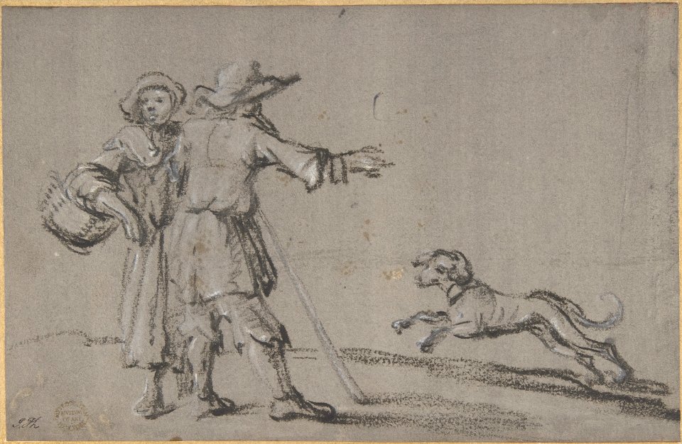 Two Figures and a Dog MET DP800864