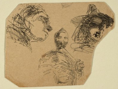 Two Female Heads and Standing Figure (from Sketches on the Coast Survey Plate) MET DP814844