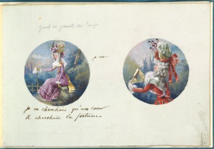 Two Costume Designs or Portrait Types MET DP825817