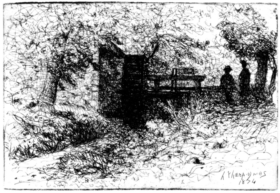 Two Figures by a Small Watergate MET 271592