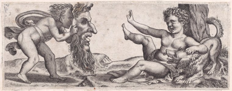 Two Children with a Mask Met DP889672