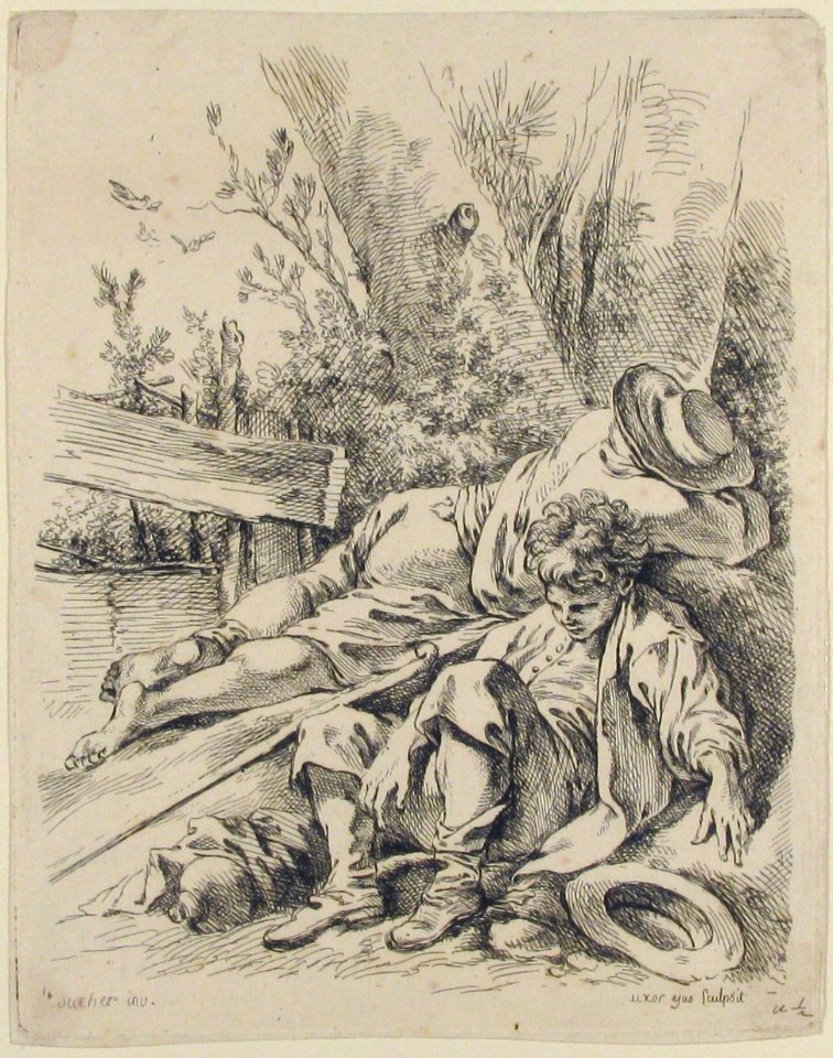 Two Boys Sleeping Besides a Tree MET 60.623.27