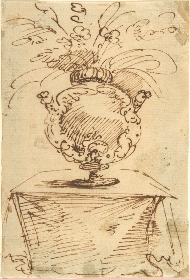 Vase of Flowers on a Table MET DP803149