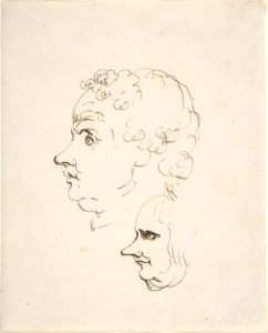 Two Caricature Heads of Men MET DP804053
