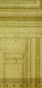 Unidentified, portal, elevation; portal, cornice, profile; fireplace, elevation (recto) blank (verso) MET sf49 92 86-watermark