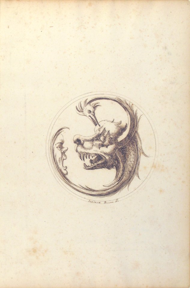 Two Beasts and a Human Mask within a Circle MET 60.541.1