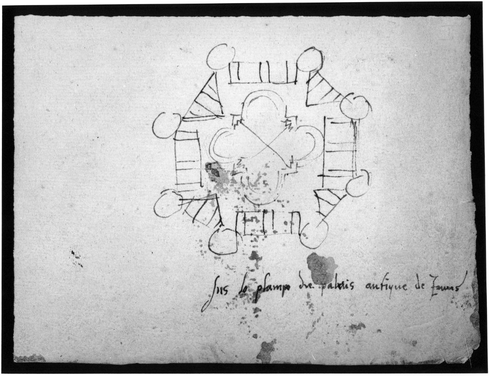 Unidentified, plan (recto) blank (verso) MET sf68 769 52r-MM43699