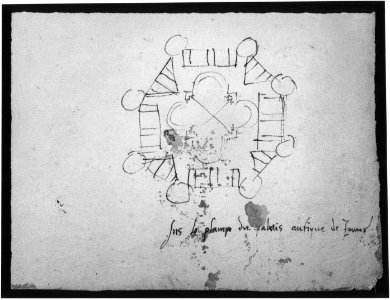 Unidentified, plan (recto) blank (verso) MET sf68 769 52r-MM43699