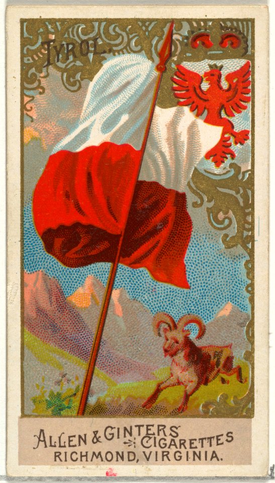 Tyrol, from Flags of All Nations, Series 2 (N10) for Allen & Ginter Cigarettes Brands MET DP841403