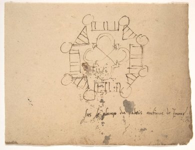 Unidentified, plan (recto) blank (verso) MET DP810740
