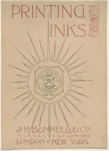 Trade Card for J. H. Bonnell & Co., Print Ink Seller Met DP885071