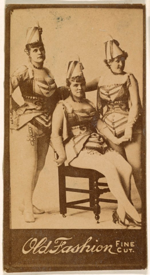 Trio of actresses, from the Actresses series (N664) promoting Old Fashion Fine Cut Tobacco MET DPB869695