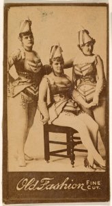 Trio of actresses, from the Actresses series (N664) promoting Old Fashion Fine Cut Tobacco MET DPB869695