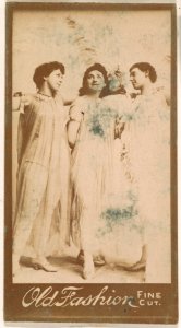 Trio of actresses, from the Actresses series (N664) promoting Old Fashion Fine Cut Tobacco MET DPB869696