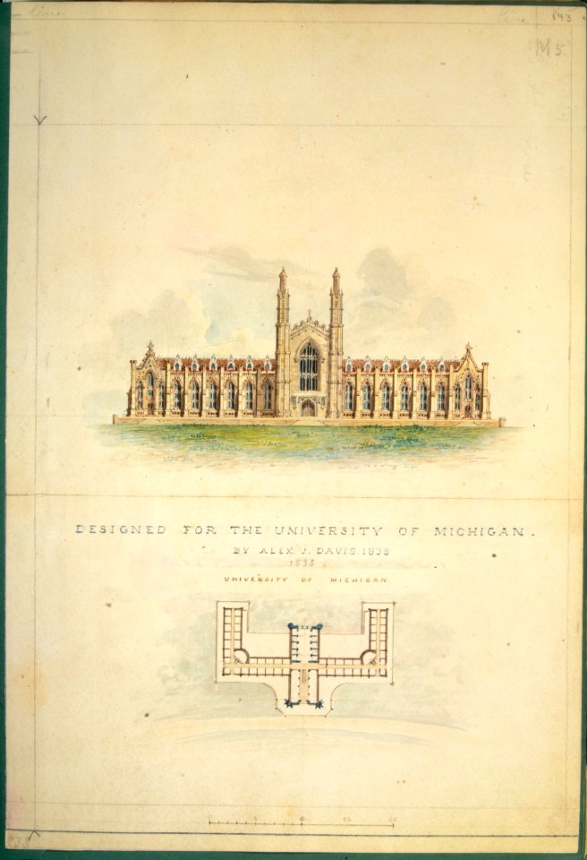 University of Michigan (elevation and plan) MET DR301