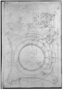 Unknown, Corinthian capital, elevation (recto) Unknown, Corinthian capital, plan diagram and detail (verso) MET sf68 769 23v-MM43652