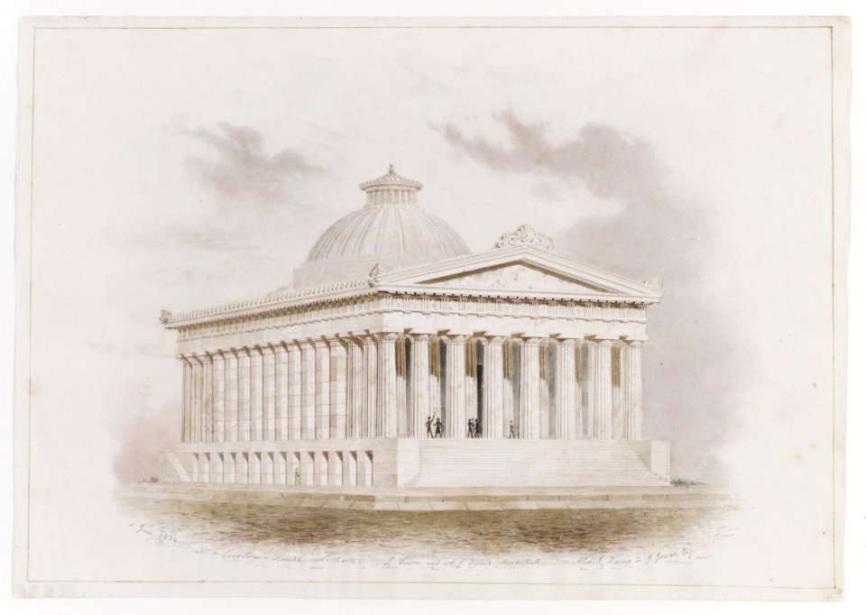U. S. Custom House, New York (perspective) MET DR275