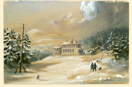 Trinity Bay, Newfoundland, Exterior View of the Telegraph House in 1857-1858 MET DP119836