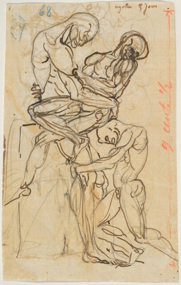 Ugolino and his Sons (recto); Anatomical Studies (verso) MET DP830535