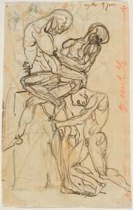Ugolino and his Sons (recto); Anatomical Studies (verso) MET DP830535
