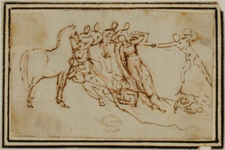 Unidentified Subject- Nine Figures and a Horse MET 80.3.103