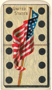 United States, from the National Flag on Domino series (T177) issued by Kinney Brothers to promote Sweet Caporal Cigarettes MET DP842645