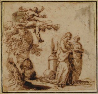 Unidentified Subject- Two Falling Figures and Two Standing Women in a Landscape MET 80.3.100