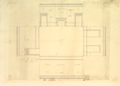 Treasury House, 10 Downing Street, London- Plan of the End Room Below (Northwest Corner Room, First Floor) MET DP829099