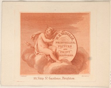 Trade Card for W.E. Vaughan, Printseller & Restorer Met DP885224