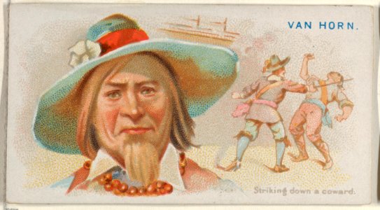 Van Horn, Striking Down a Coward, from the Pirates of the Spanish Main series (N19) for Allen & Ginter Cigarettes MET DP835000